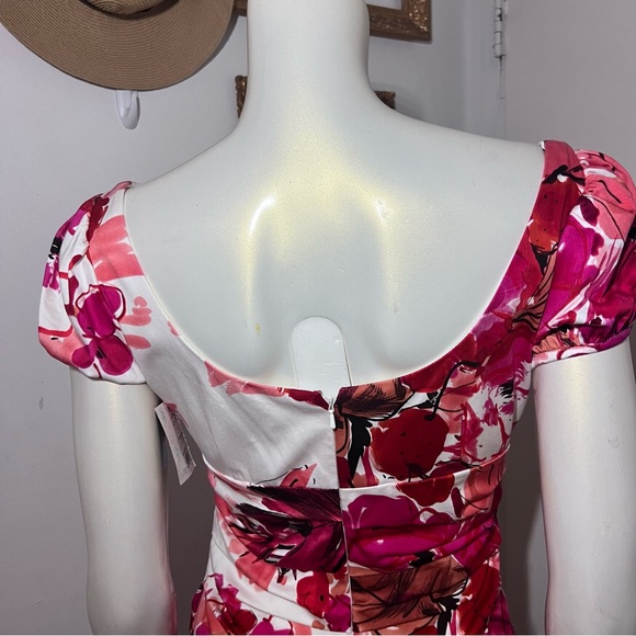 New Suzi Chin for Maggy Boutique Floral water color Dress Size 6 Petite New BB - Picture 7 of 12